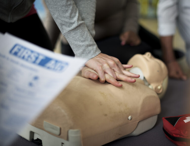 CPR First Aid Training Concept